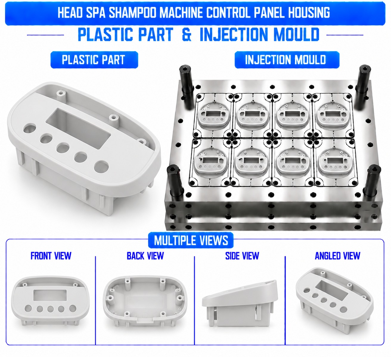 Head Spa Shampoo Machine Plastic Control Panel Mould and Moulding Services